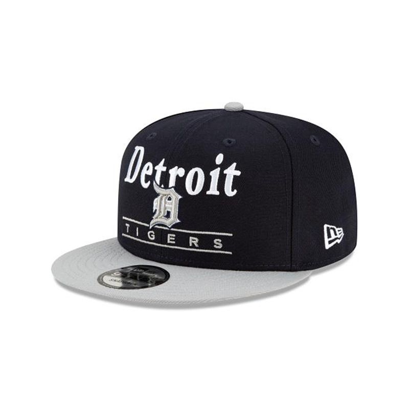 MLB Detroit Tigers Two Tone Retro 9Fifty Snapback (JAZ4322) - Blue New Era Caps